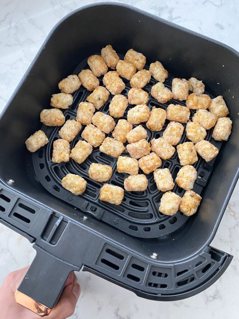 frozen tater tots in the air fryer basket