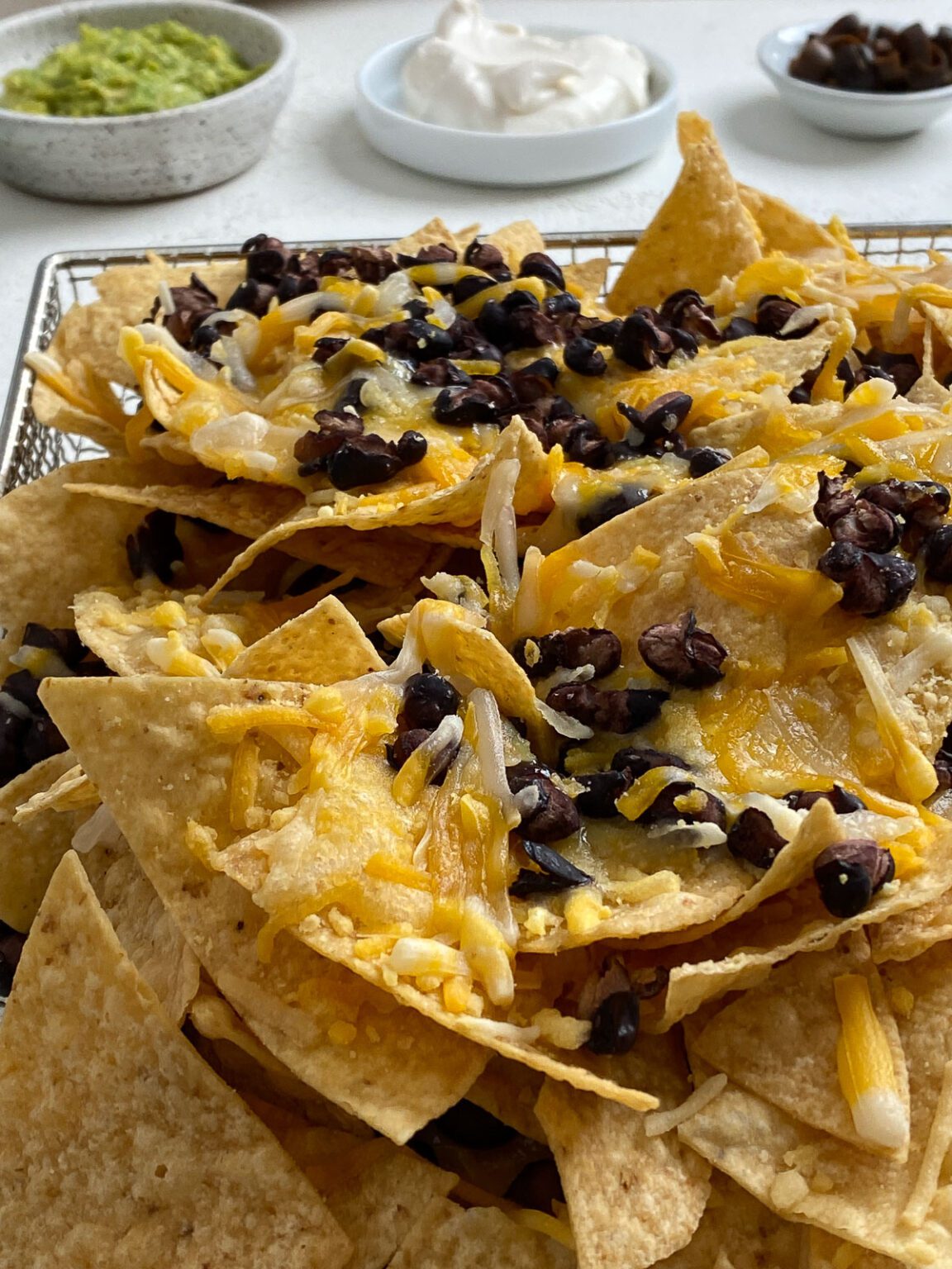 Air Fryer Nachos [Vegan Black Bean Nachos] Food Sharing Vegan