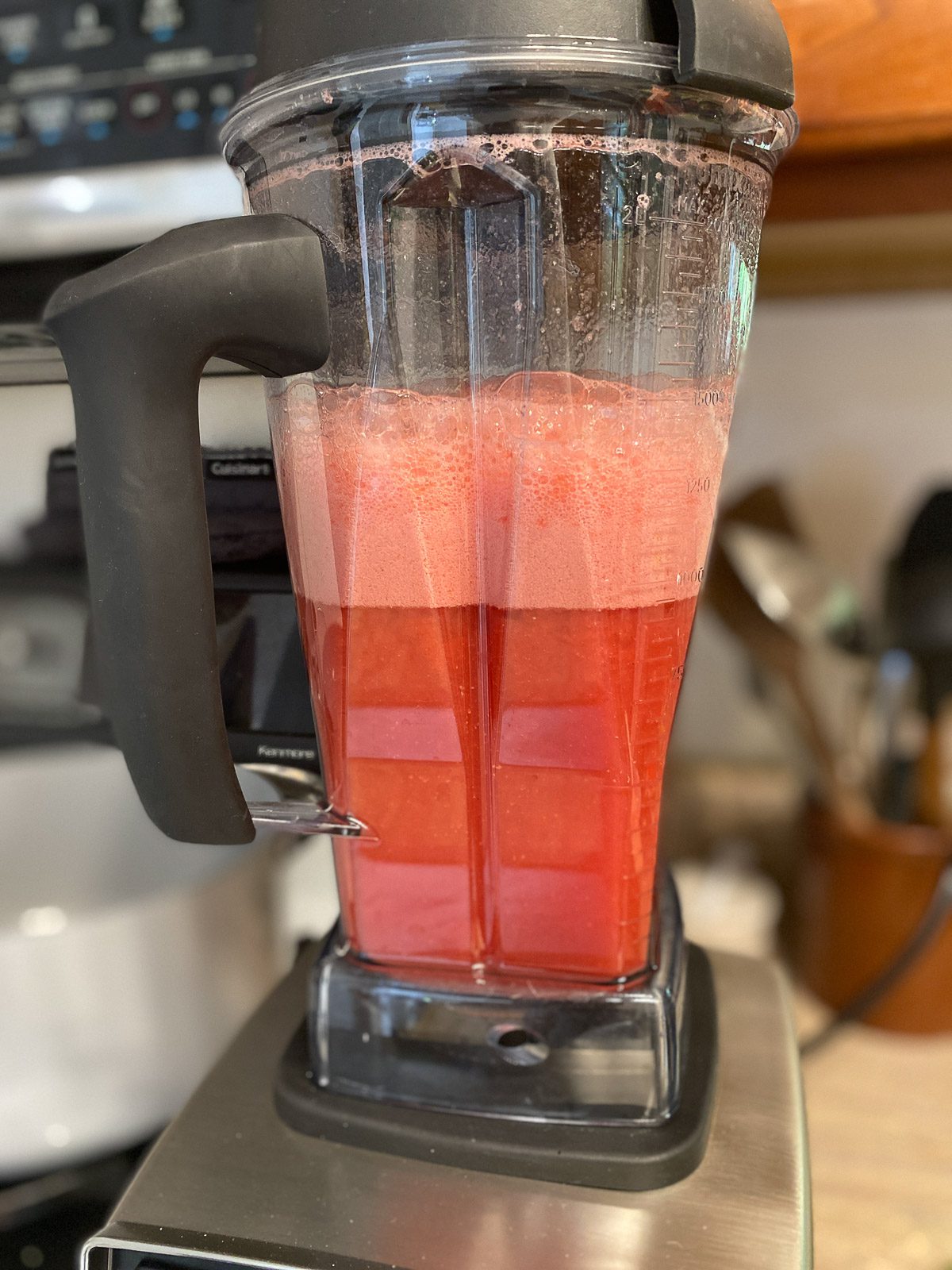 post mixing of watermelon mixture in blender