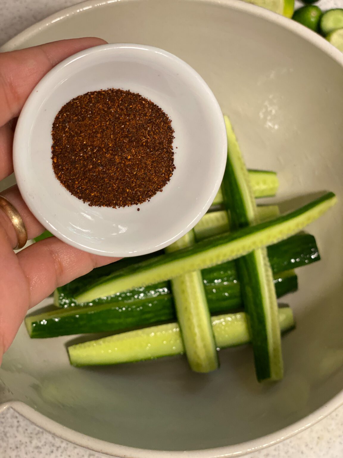 Cucumber Tajin Salad [or Snack] Food Sharing Vegan