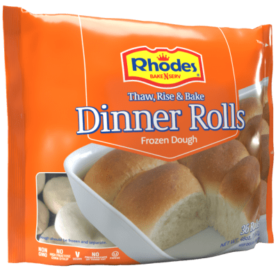 package of rolls against light background