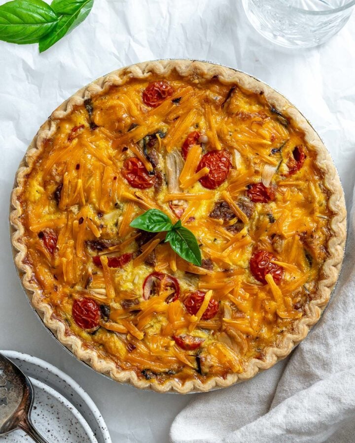 Easy Vegan Just Egg Quiche - Food Sharing Vegan