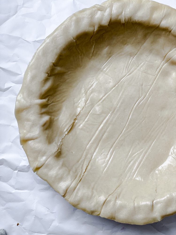 pie crust on a white surface