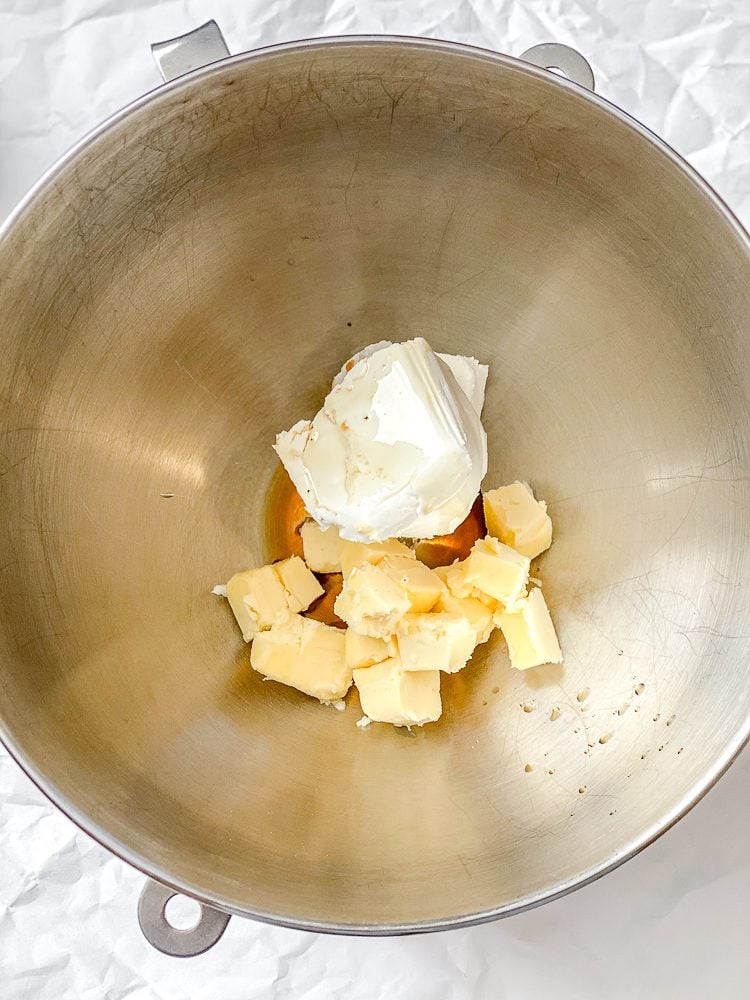 process shot showing ingredients in a bowl