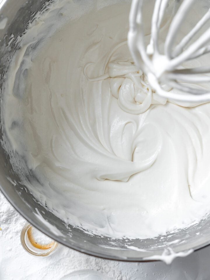 completed Vegan Cream Cheese Frosting in a bowl