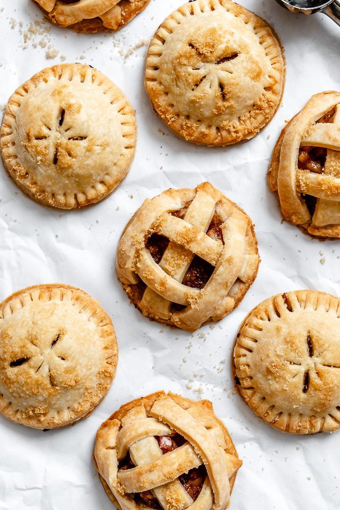 completed Apple Pie Cookies on a white surface