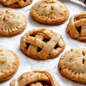 completed Apple Pie Cookies on a white surface