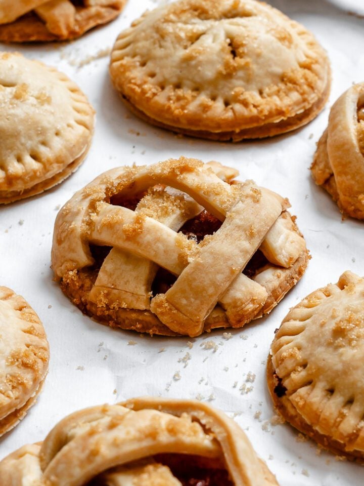 completed Apple Pie Cookies on a white surface