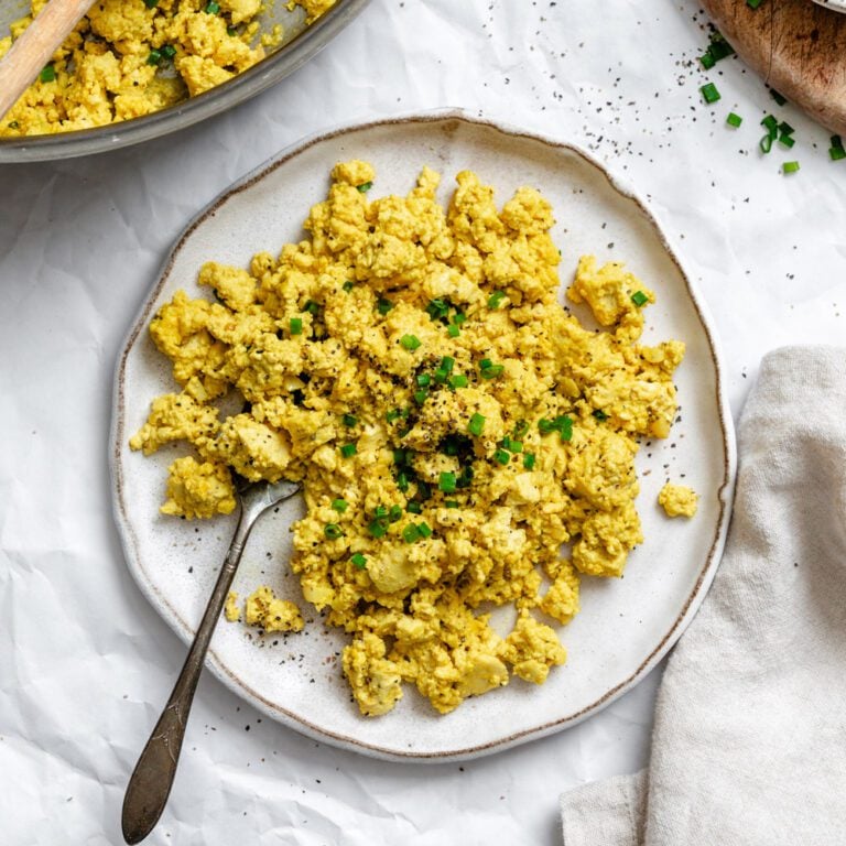 completed The BEST Tofu Scramble on a plate