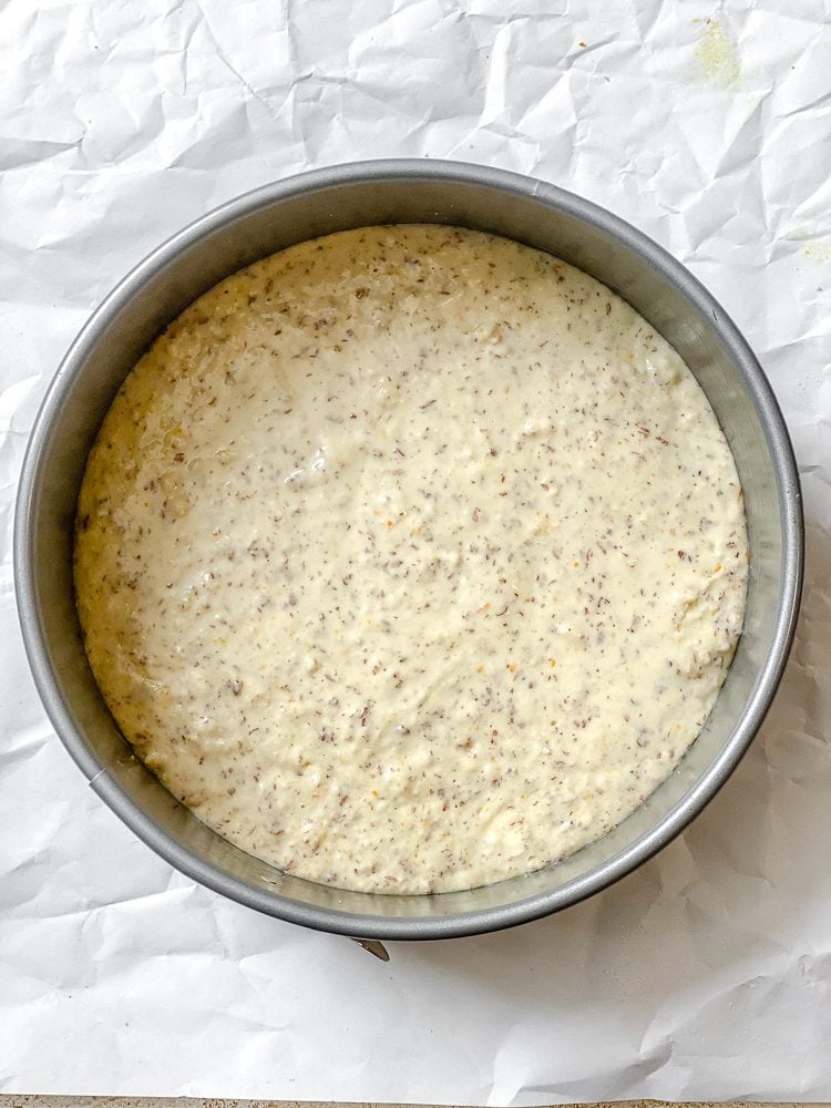 process shot showing batter in bowl