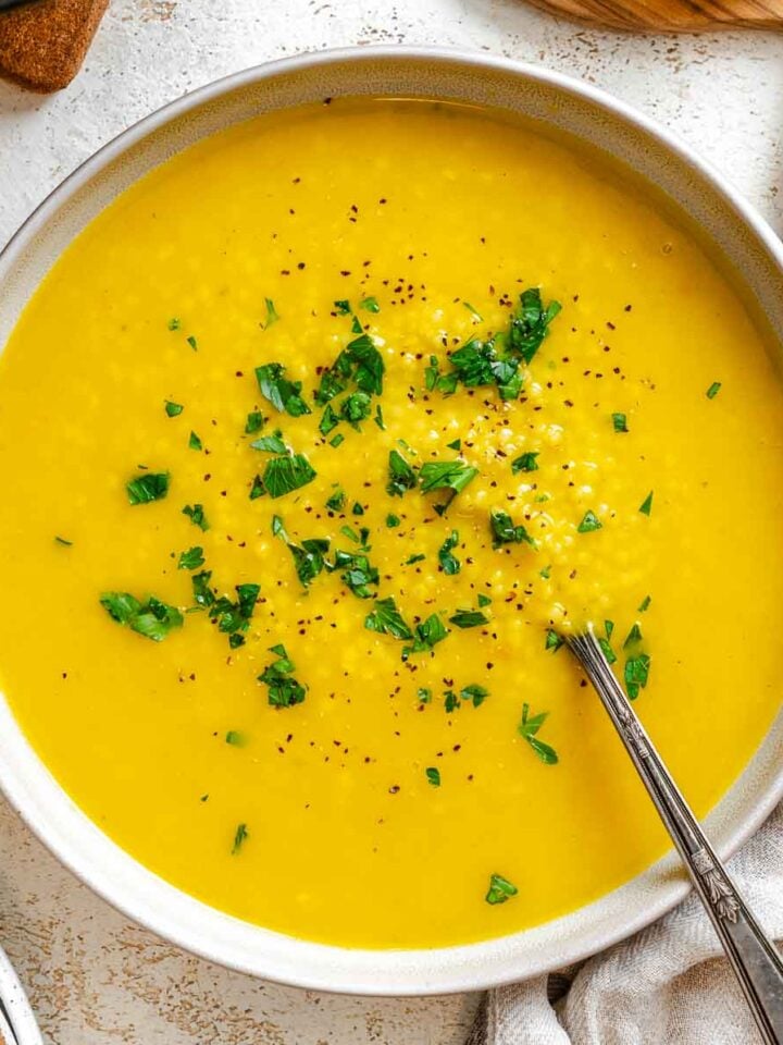 Completed Easy Pastina Recipe (Italian Penicillin Soup!) in a bowl.