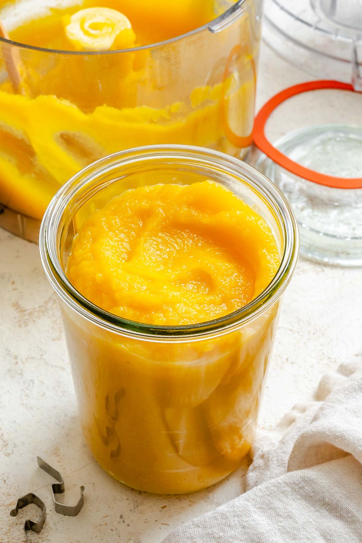 Completed Pumpkin Puree in a Jar.