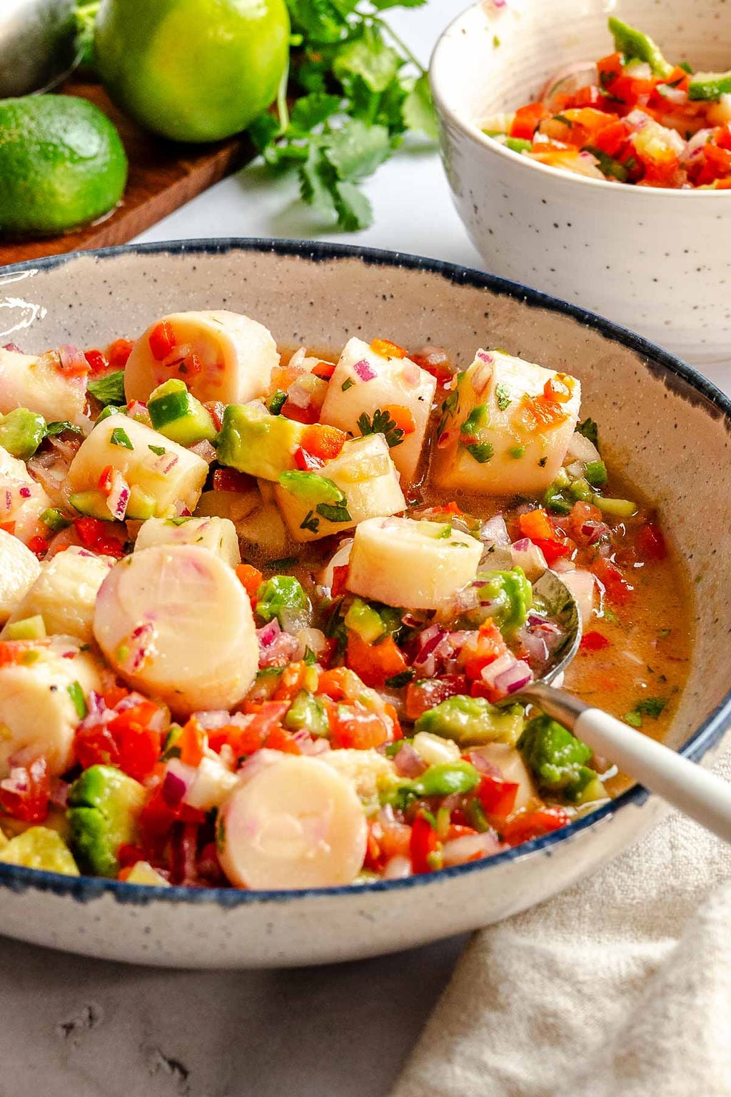 Completed Vegan Ceviche (Heart of Palm) in a bowl.
